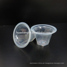 Copas de PP desechables transparentes únicas de 80 ml